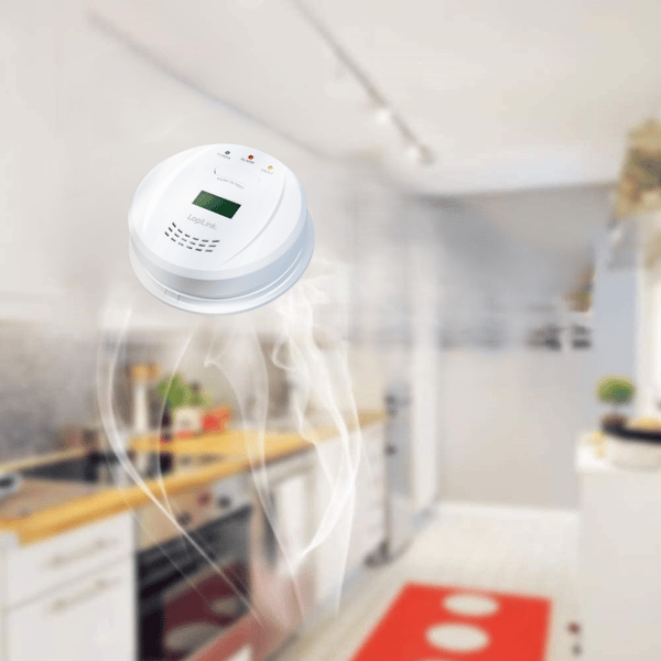 Logilink kolmonoxiddetektor med LCD-skärm 85 dB