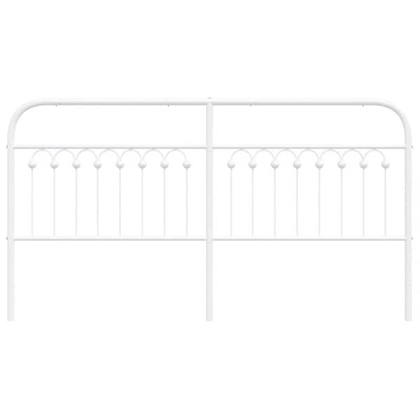 vidaXL metalsengegavl hvid 180 cm