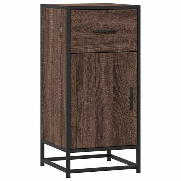 vidaXL skab brunt egetræ 35,5x35x76 cm træbaseret materiale