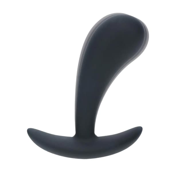 Vibrerande Silikon Prostatastimulator Analplugg - M - Svart