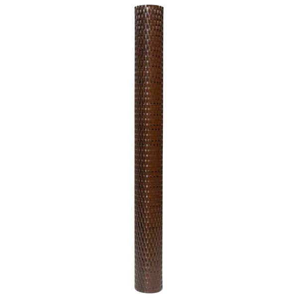 vidaXL balkonskærm brun og sort 600x80 cm polyrattan