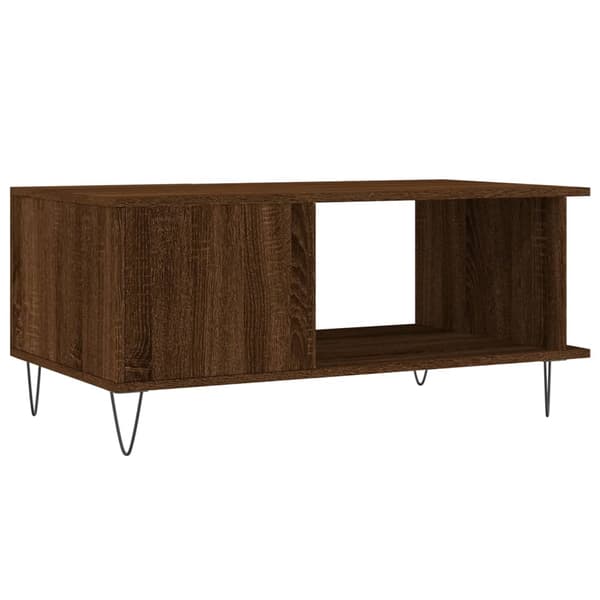 vidaXL sofabord brunt egetræ 90x50x40 cm