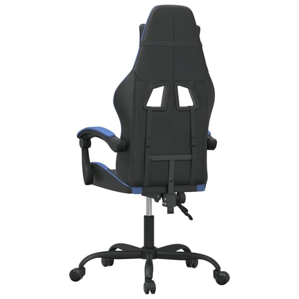 vidaXL gamingstol, sort og blå, kunstlæder