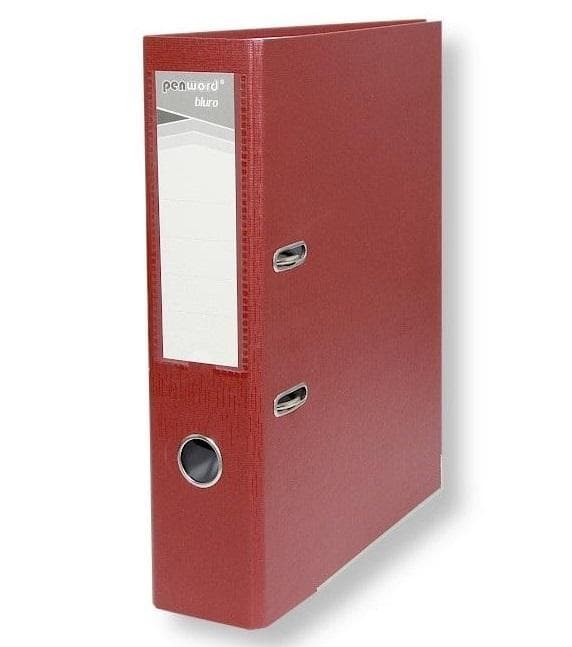 A4-bind med beslag 7,5 cm bordeauxrød