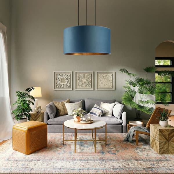 Tornado AXL1 lampe, denim fløjl-guld