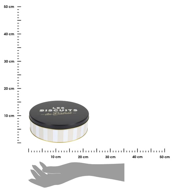 Bistrot-kageform med beige striber