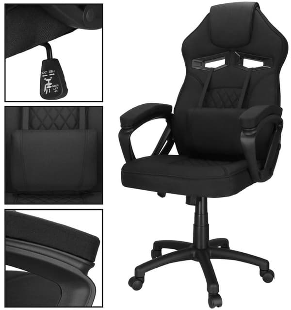 Springos HF0036 Sort Gamingstol
