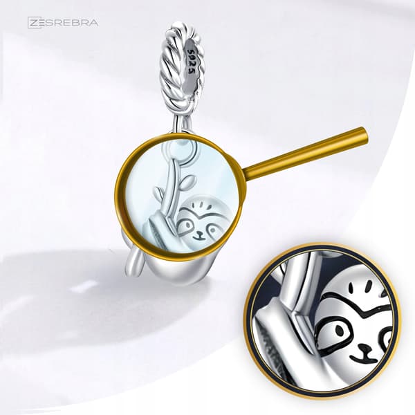 Sengångare berlocker silver 925 pärla silverhänge hängande berlock 925