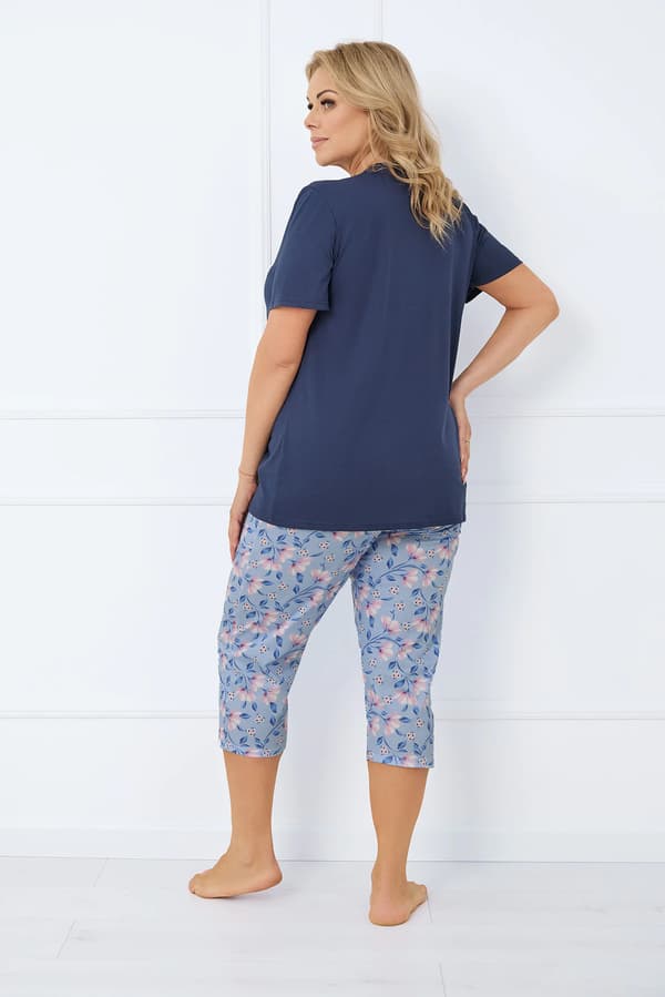 Dampyjamas med korta ärmar, 3/4-byxor Amara M