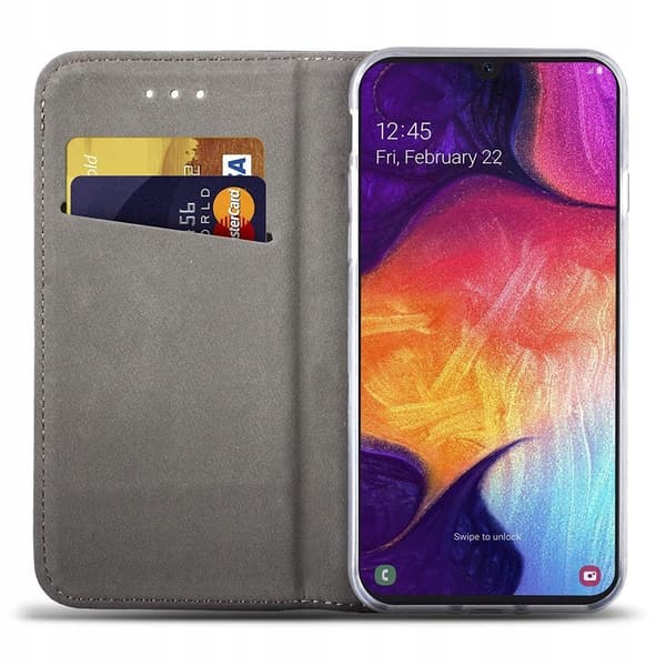 Etui til IPHONE 12 PRO MAX SMART BOOK MAGNET RØD BOG + GLAS