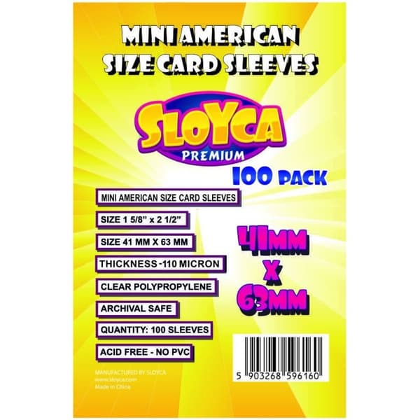 Sloyca mini american premium -korttitaskut 41x63mm 100 kpl