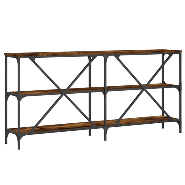vidaXL konsolbord røget eg 160x30x75 cm