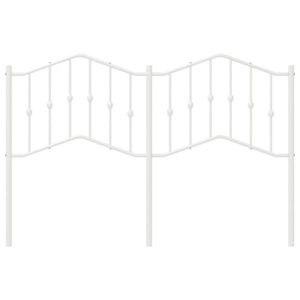 vidaXL metalsengegavl hvid 140 cm