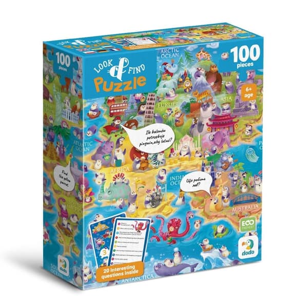 100 leta-och-hitta-pussel i pingvinvärlden