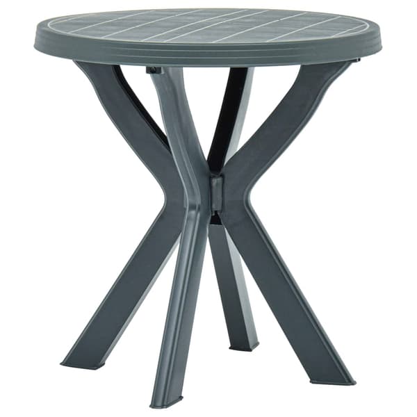 vidaXL Bistrobord grønt Ø70 cm plastik