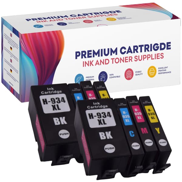 8 blækpatroner til HP 934 935 CMYBK GP TONER
