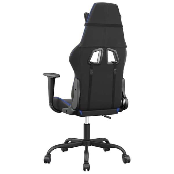 vidaXL Gamingstol, svart och blå, konstläder