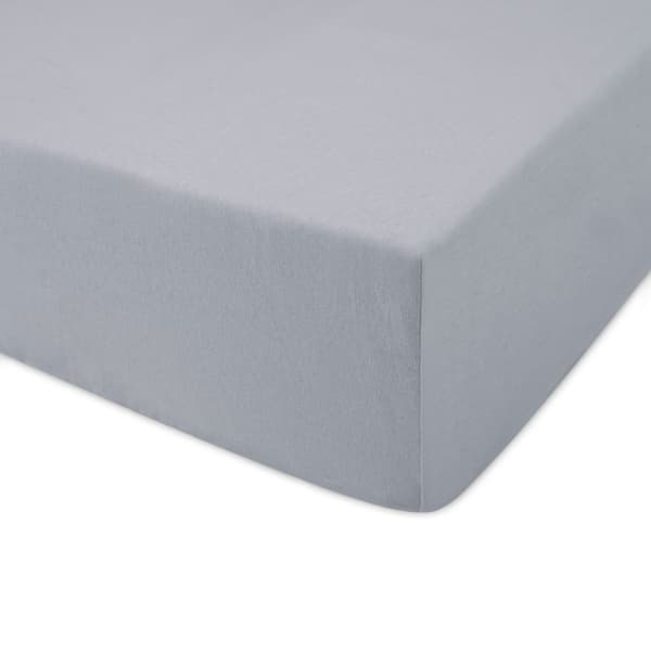 Stræklagen 90x200 elastisk JERSEY 100% BOMULD lysegrå