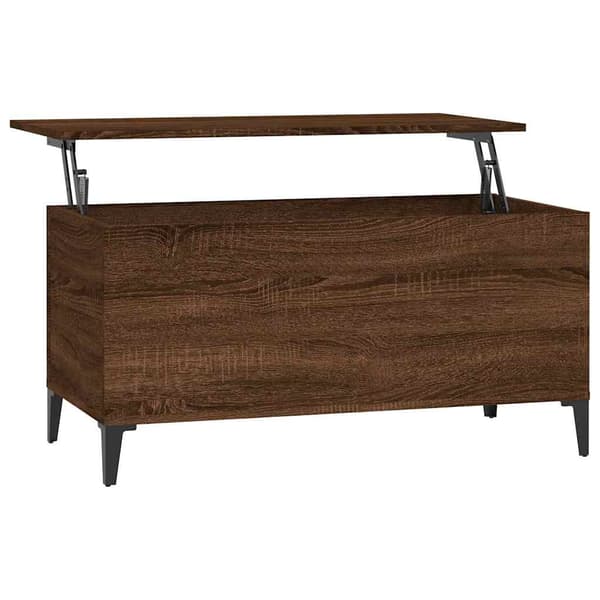 vidaXL sofabord brunt egetræ 90x44,5x45 cm