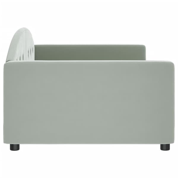 vidaXL Bäddsoffa ljusgrå 100x200 cm klädd i sammet