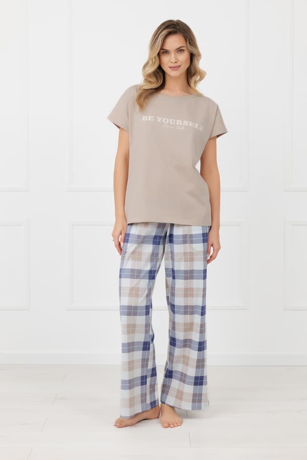 Naisten lyhythihainen pyjama, pitkät housut Rima XL