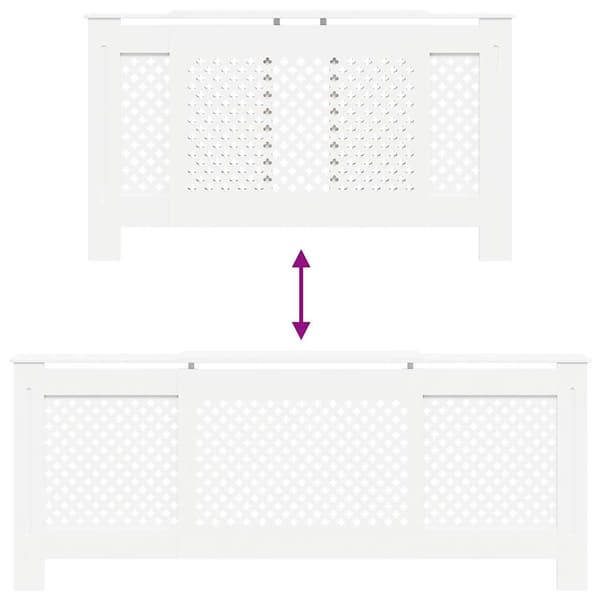 vidaXL MDF-elementskydd vit 205 cm