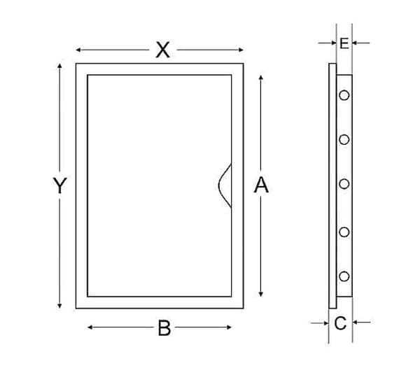 airRoxy inspektionsdörr vit ABS-plast 40x40 cm