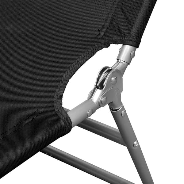 vidaXL foldbar liggestol pulverlakeret stål sort
