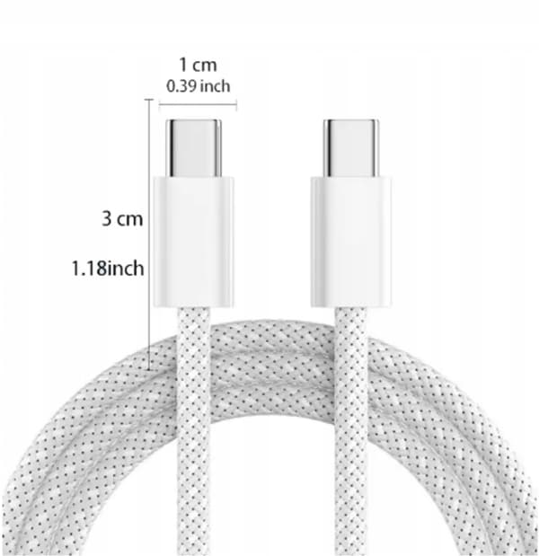 Snabbladdningskabel 3.0 TYP C, 480 Mb/s, 60 W, 1 m - 10016