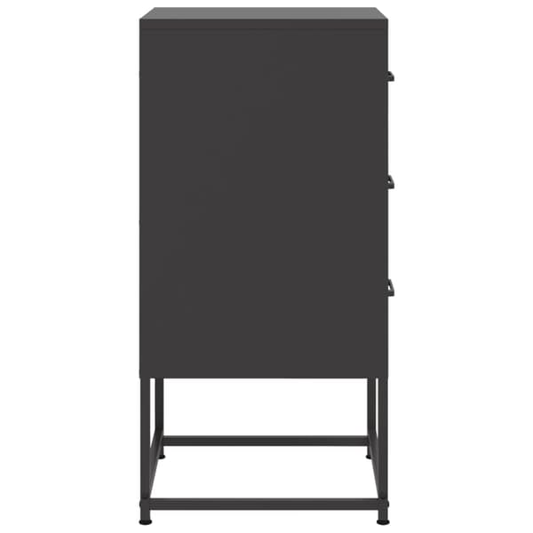 vidaXL sengebord sort 36x39x78 cm stål