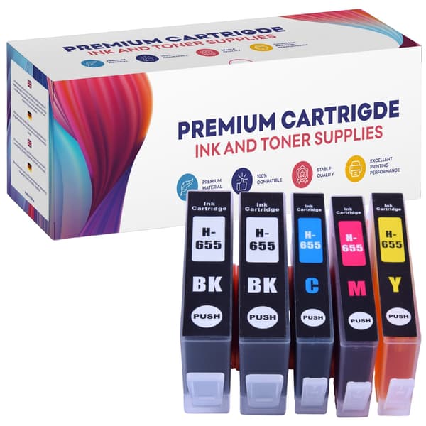 5x blæk til HP GP-H655XL CMYKK