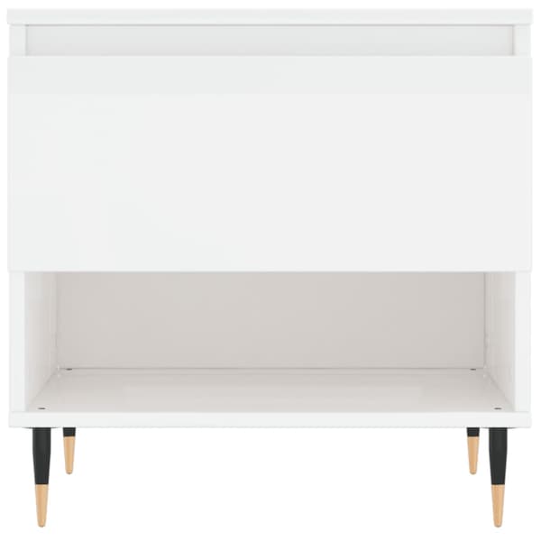 vidaXL Soffbord, set om 2, högglans, vit, 50x46x50 cm