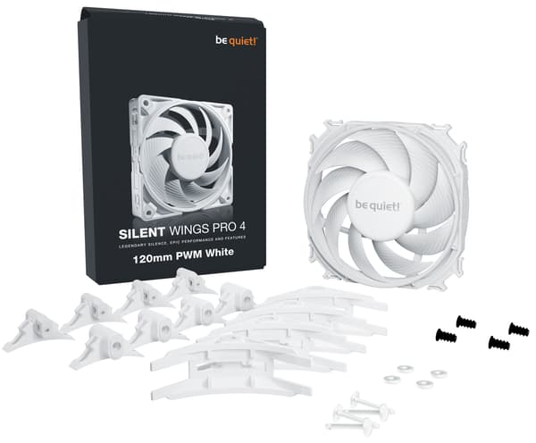 Be Quiet! ventilator Silent Wings Pro 4 120 PWM Hvid