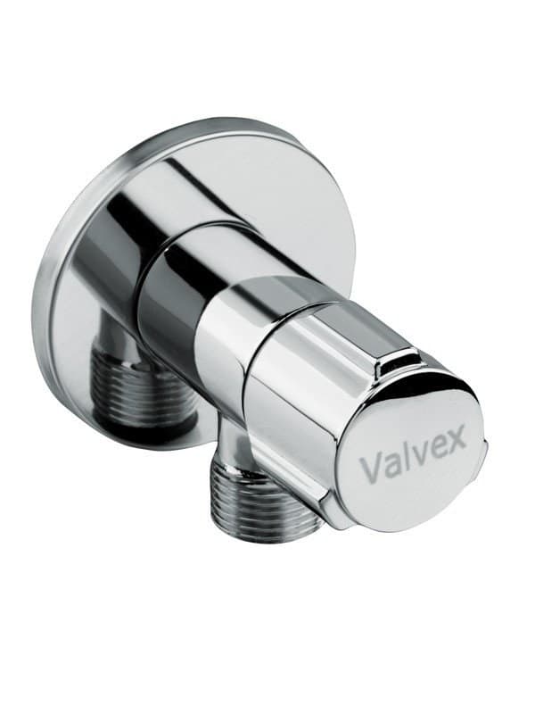 Stjärnförkromad vinkelventil med keramiskt huvud 1/2"-3/8"