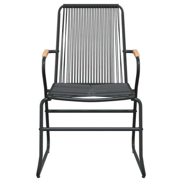 vidaXL havemøbelsæt med 3 dele sort PVC-rattan