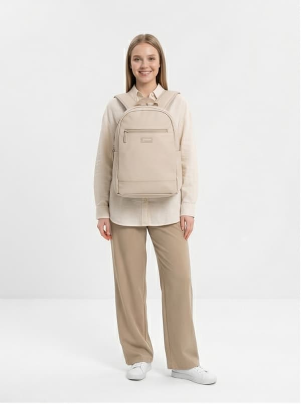 WINGS Ergonomisk vattentät stadsryggsäck TROGON BEIGE