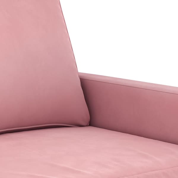 vidaXL 3-sitssoffa rosa 180 cm klädd i sammet