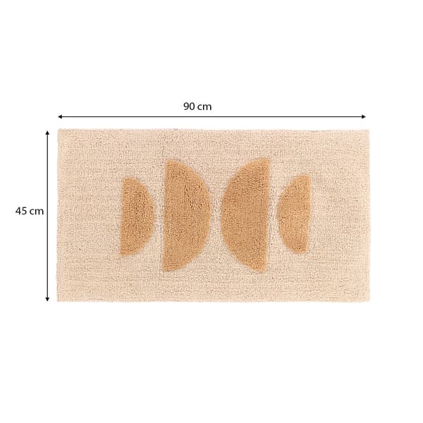 Puuvillamatto ruskea beige Mathys