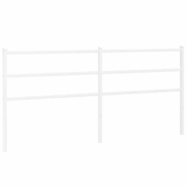 vidaXL Metallsänggavel, Vit, 200 cm