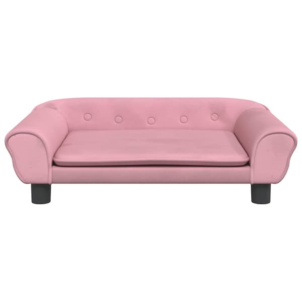 vidaXL Barnsoffa, rosa, 70x45x26 cm, sammet