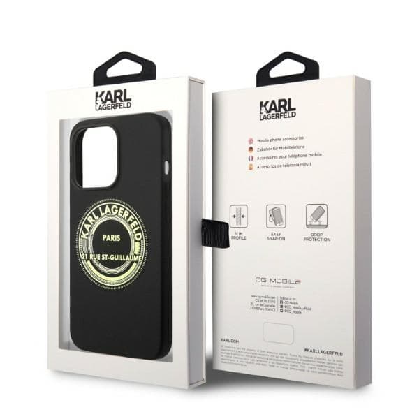 Karl Lagerfeld KLHCP14LSRSGRCK iPhone 14 Pro 6,1" hårdt cover sort/sort silikone RSG