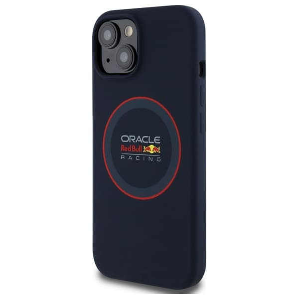 Red Bull Silikone Red Ring MagSafe-etui til iPhone 14, Marineblå
