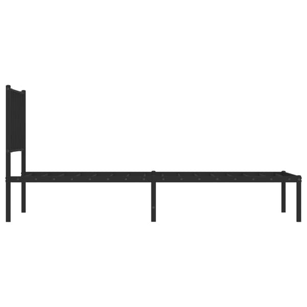 vidaXL metalsengestel med hovedgærde sort 100x190 cm