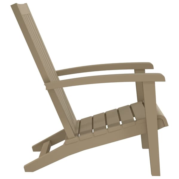 vidaXL Adirondack trädgårdsstolar, set om 2, ljusbrun, polypropen