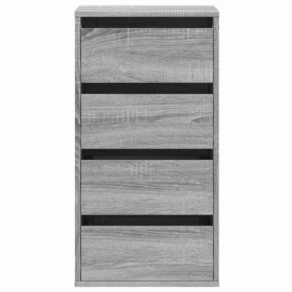 vidaXL kommode, grå Sonoma-eg, 40x41x76 cm, træbaseret materiale