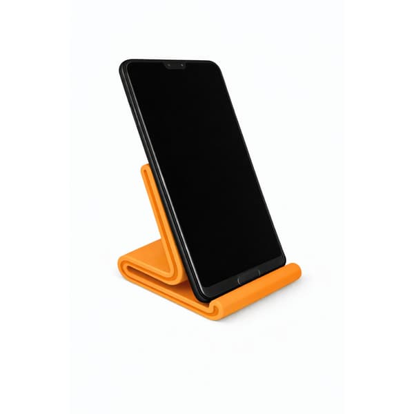 Orange telefonstativ bordsstativ smartphonehållare