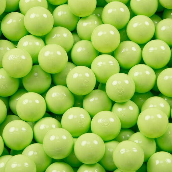 KiddyMoon plastbollar 7 cm ljusgrön 700 leksaksbollar set