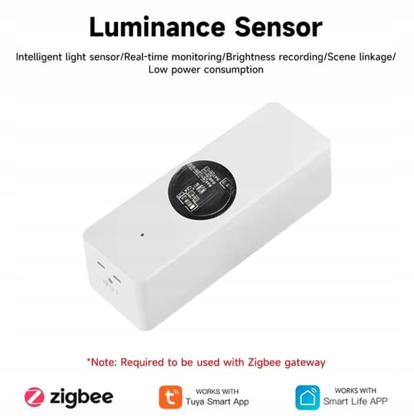 Ljusintensitetsmätare Sensor ZIGBEE Tuya Smart Gateway