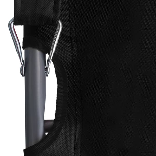 vidaXL foldbare strandstole, sæt med 2, stof, sort