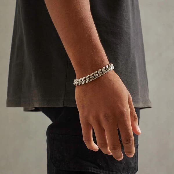DIAMANT Silver Herrarmband 19cm Armband + GRATIS